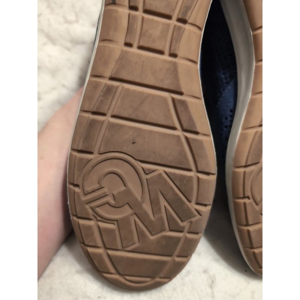 WALKING CRADLES Womens Blue Orleans Wedge Slip On Leather Sneakers Size 8N - Picture 9 of 10